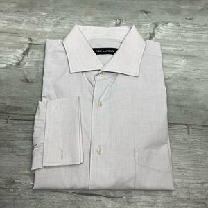 Ted Lapidus Light Grey French Cuff Dress Shirt 16.5 34/35